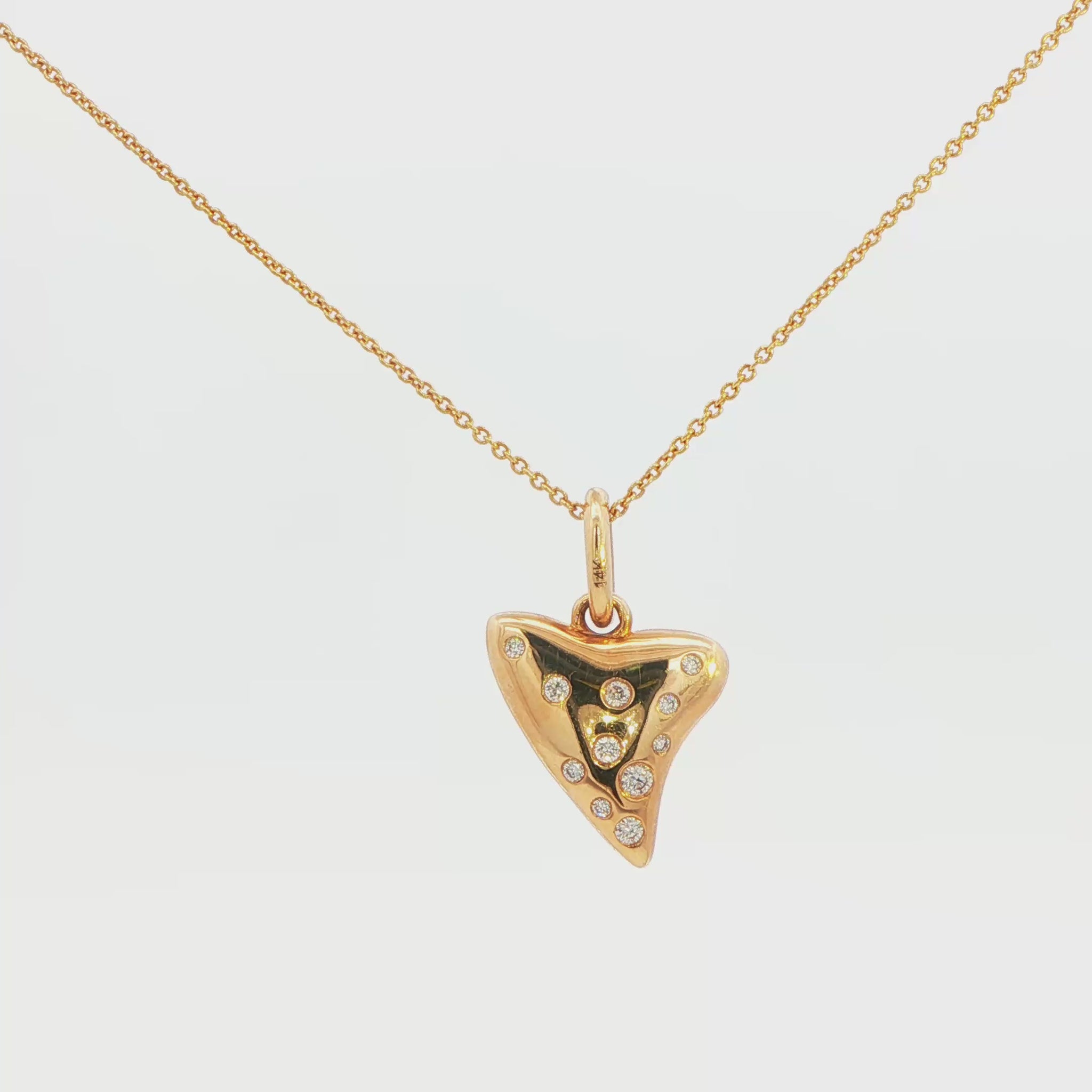 Diamond Sharktooth Pendant Necklace