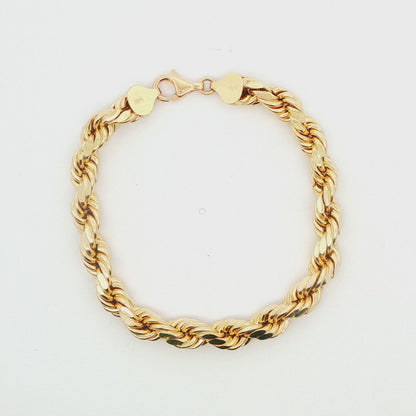 14K YG MENS ROPE BRAC AT 8INCHES  10.1G