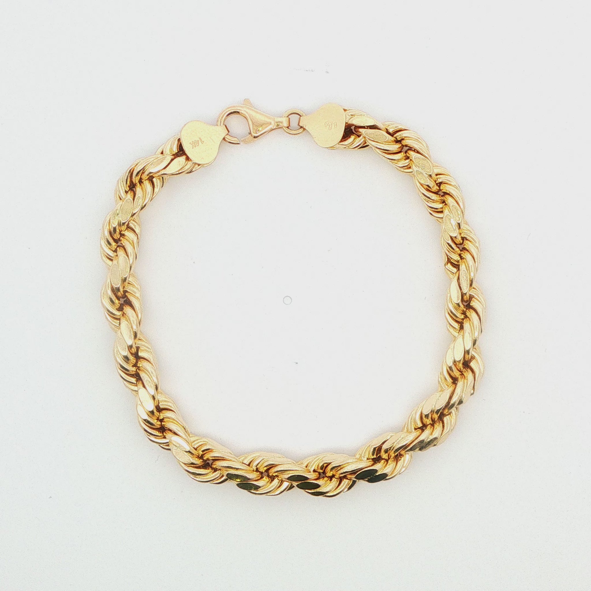 14K YG MENS ROPE BRAC AT 8INCHES  10.1G