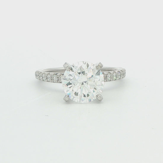 Lab Grown Diamond Solitaire Platinum Engagement Ring 