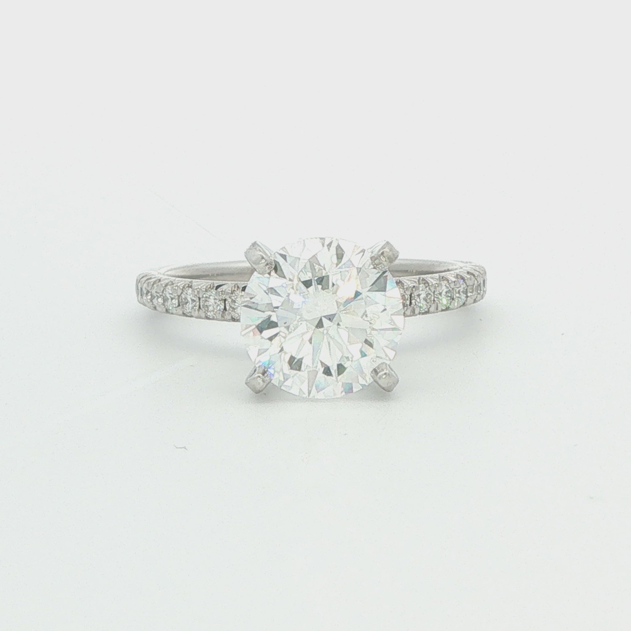 Lab Grown Diamond Solitaire Platinum Engagement Ring 