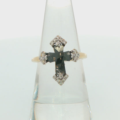 Diamond Cross Fashion Ring