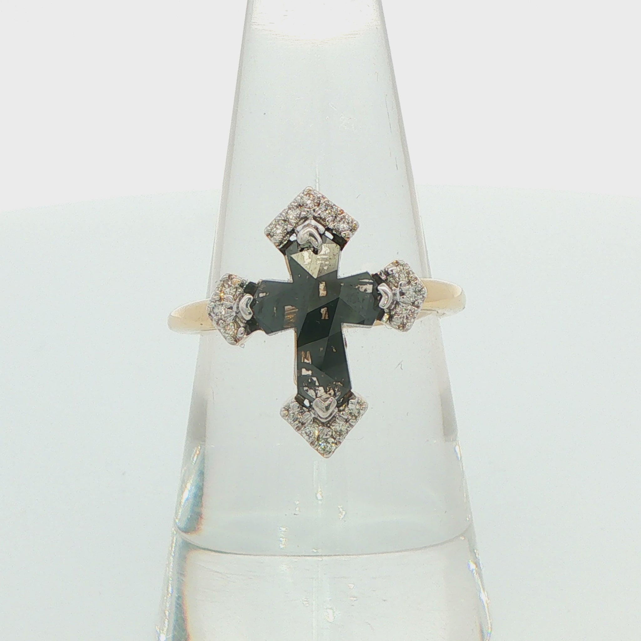 Diamond Cross Fashion Ring