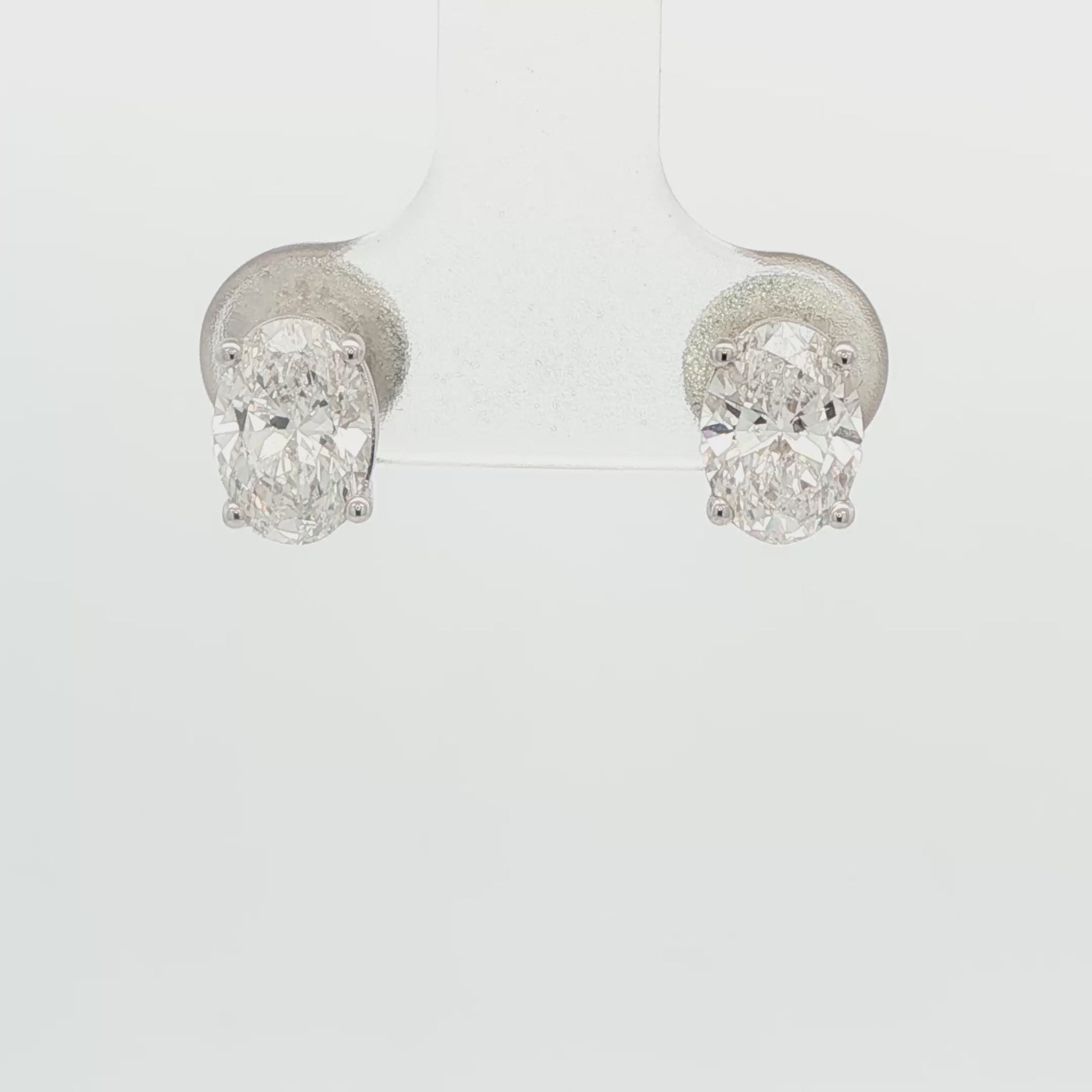 Oval Lab-Grown Diamond Stud Earrings
