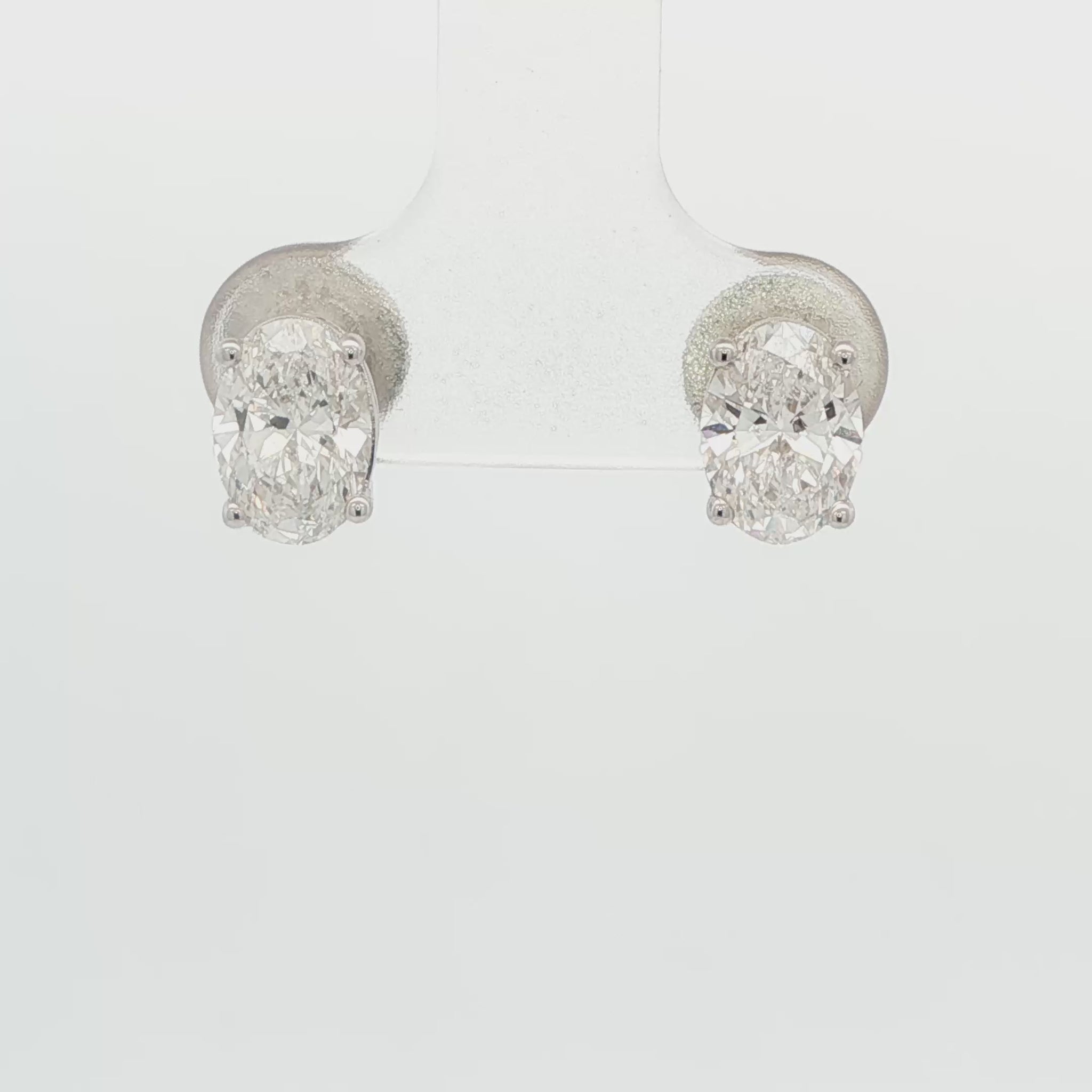 Oval Lab-Grown Diamond Stud Earrings