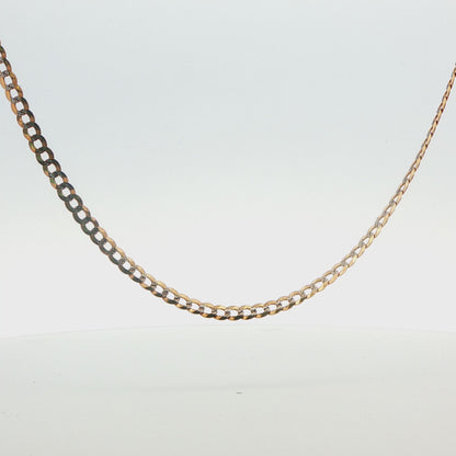 10K Two-Tone Diamond-Cut Curb Chain
