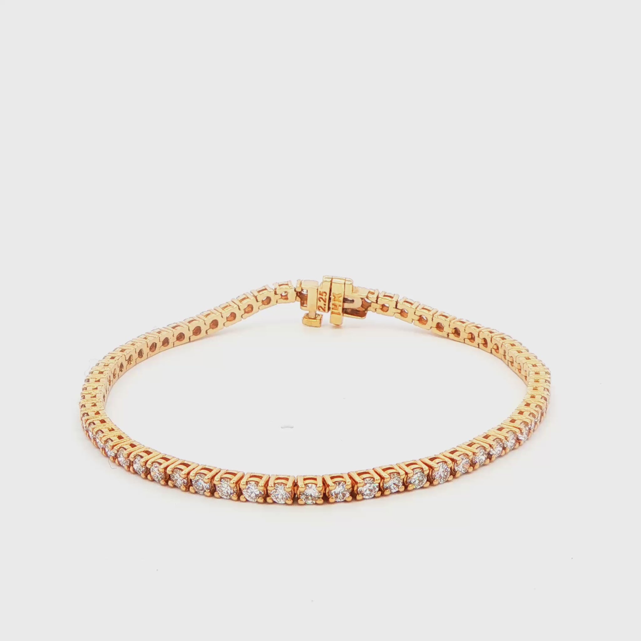 14K YG LG 3.19 CTW CLASSIC 4 PRONG TENNIS BRACELET 7', 5.9 G