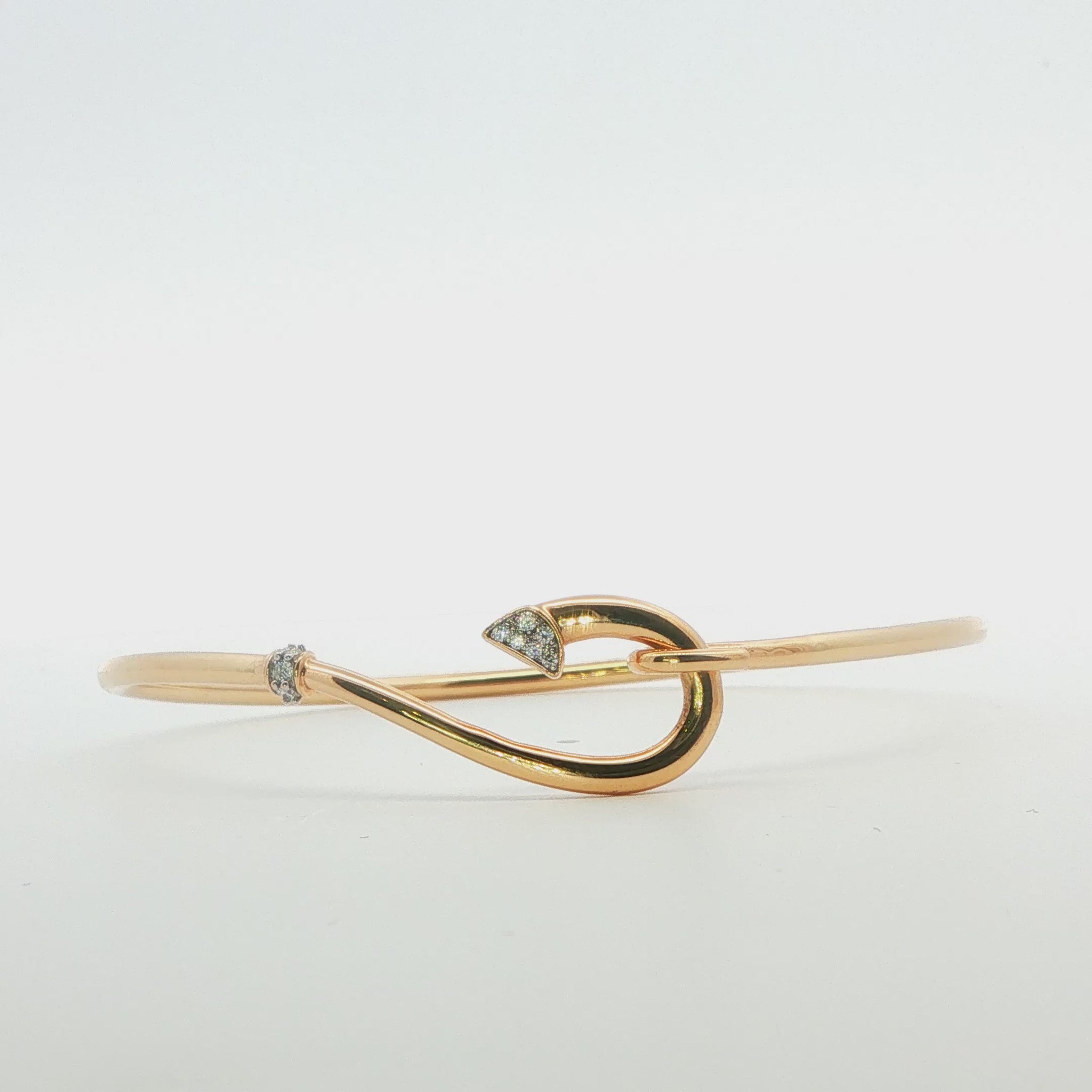 Diamond Fish Hook Bracelet