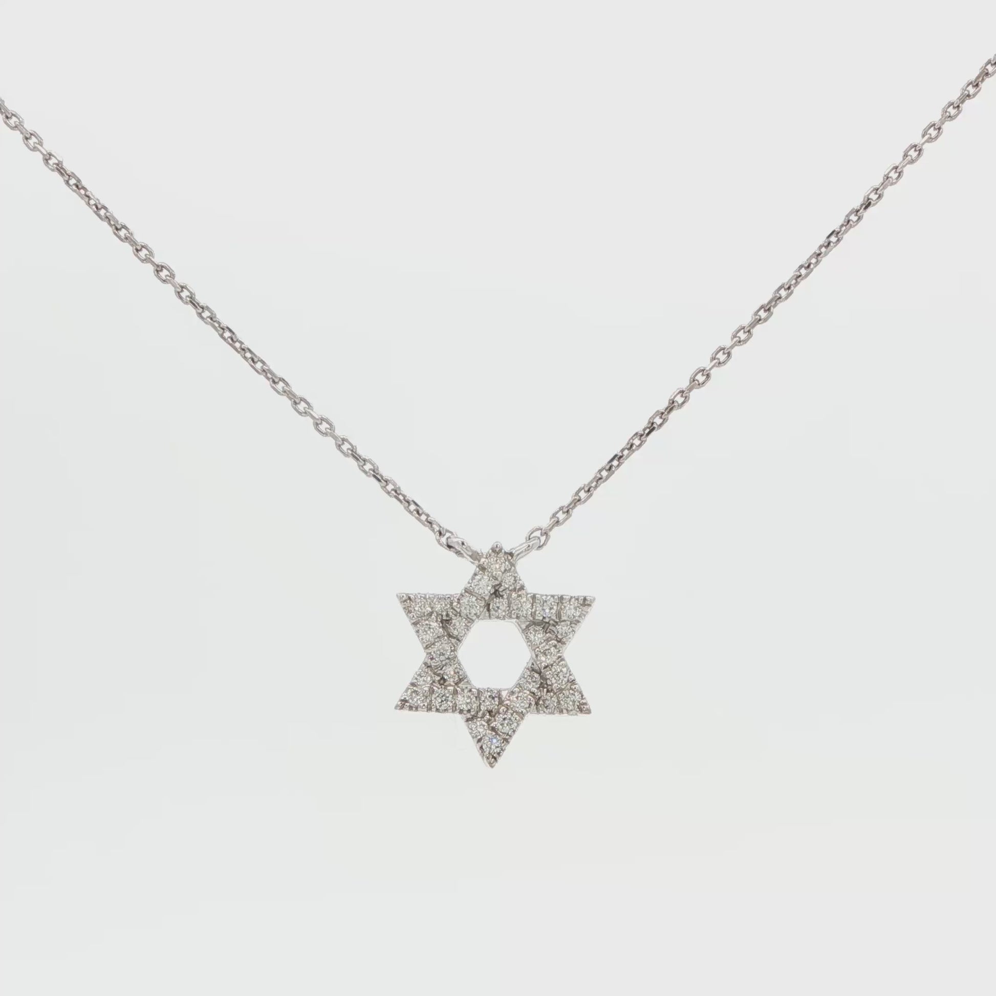 Diamond Star of David Necklace