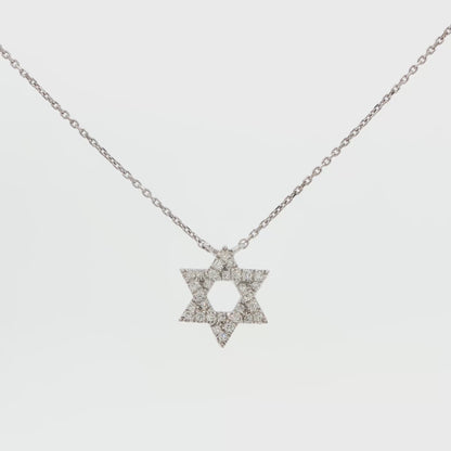 Diamond Star of David Necklace