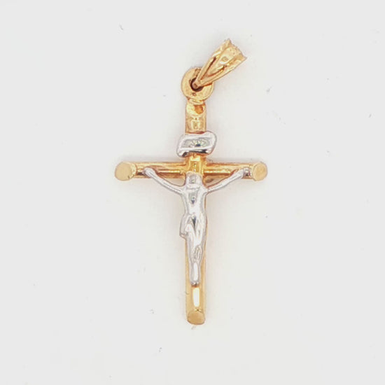 Two-Tone Crucifix Charm