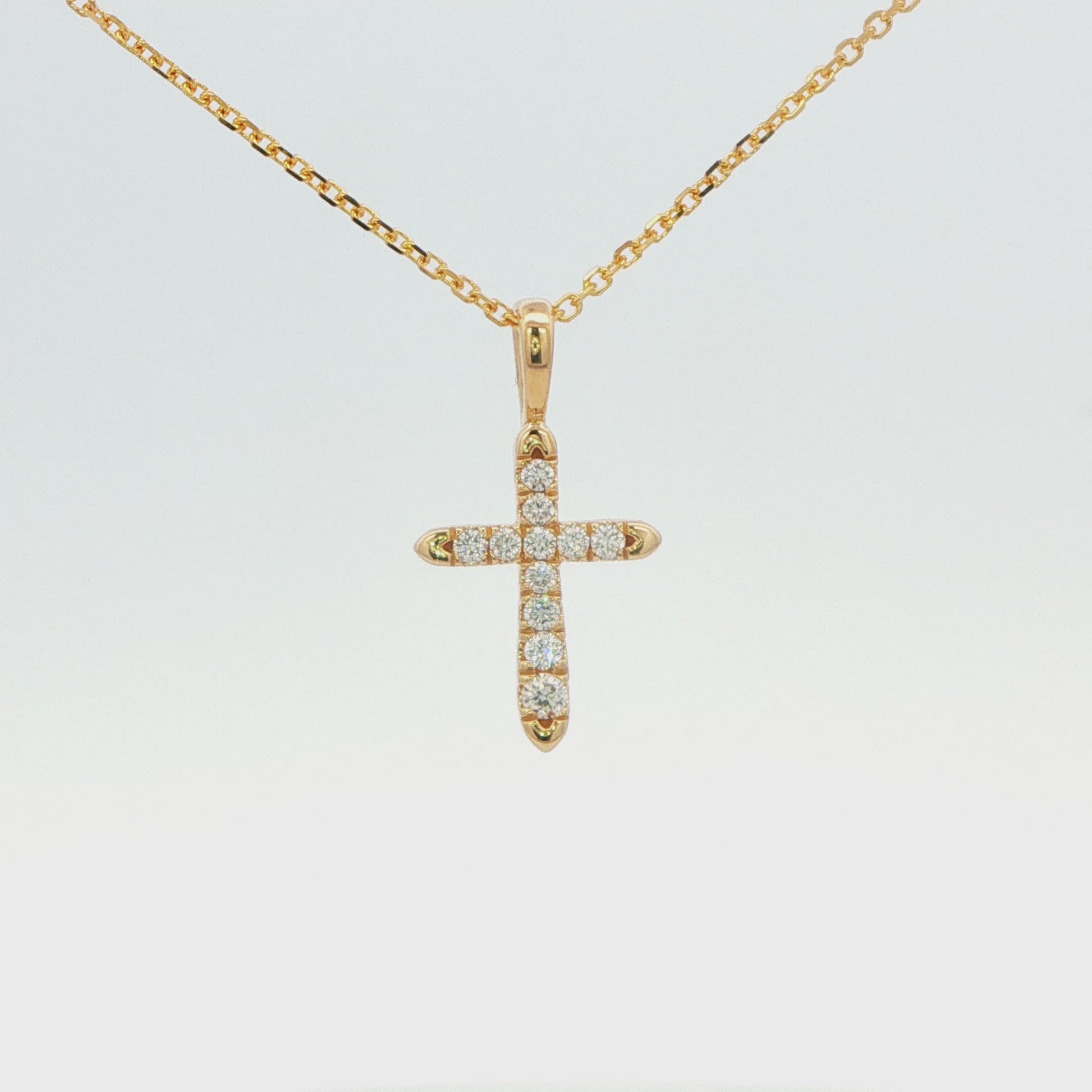 Lab-Grown Diamond Cross Pendant