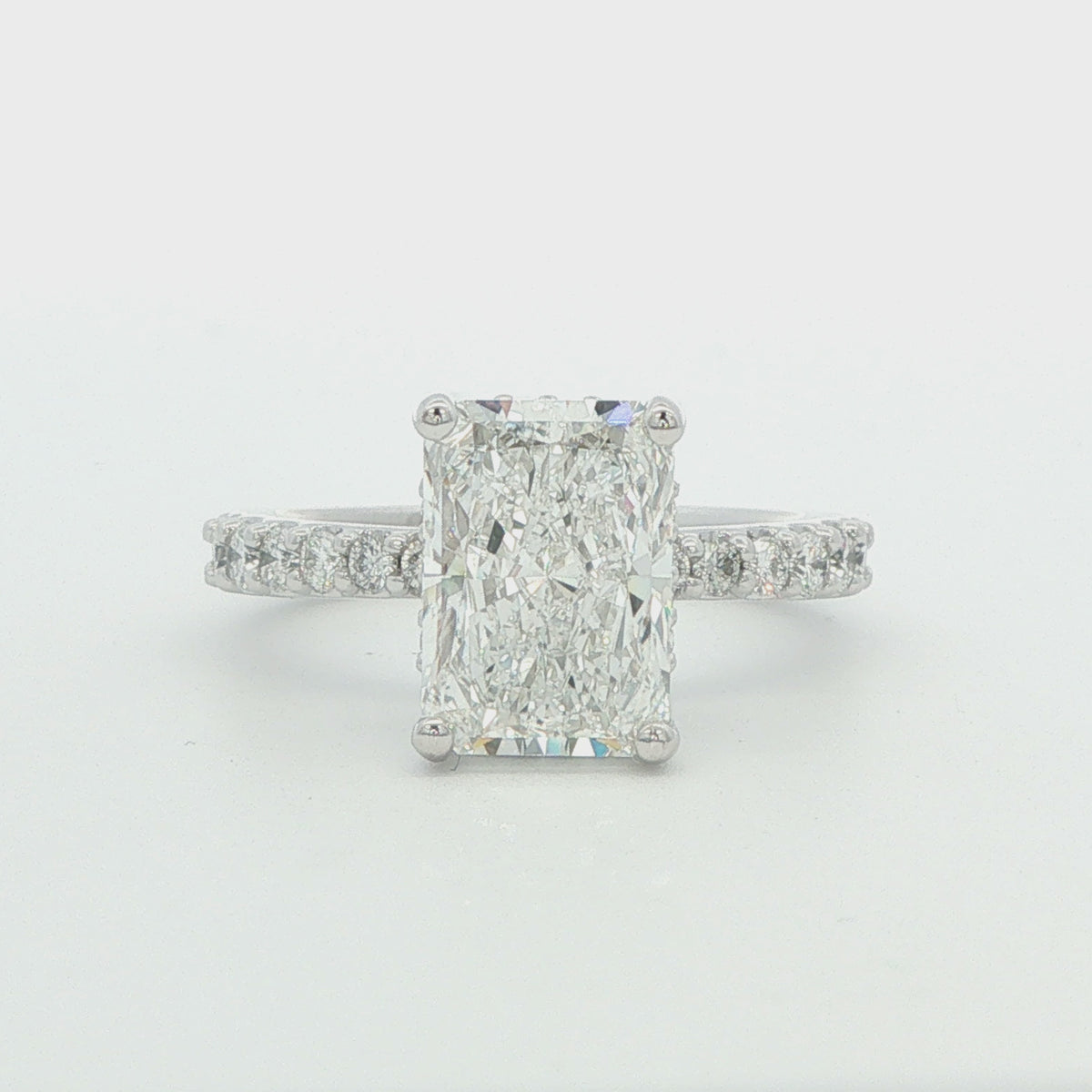 3.37 CT Radiant Cut Lab-Grown Diamond Engagement Ring