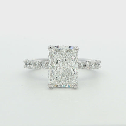 3.37 CT Radiant Cut Lab-Grown Diamond Engagement Ring