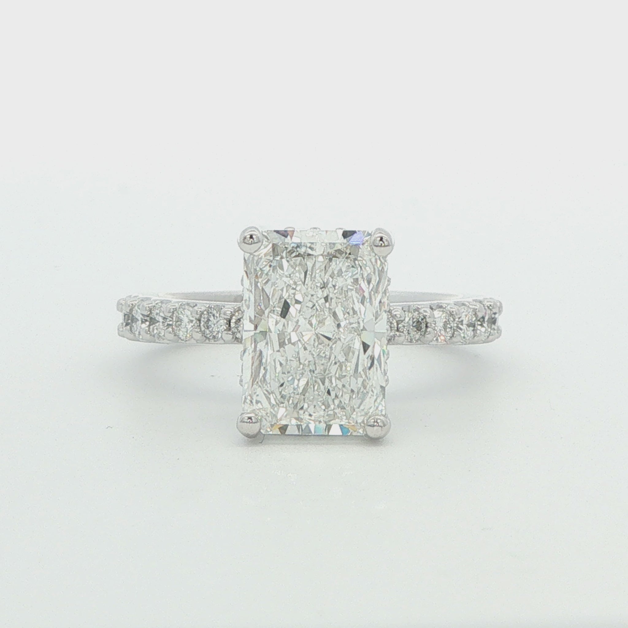 3.37 CT Radiant Cut Lab-Grown Diamond Engagement Ring