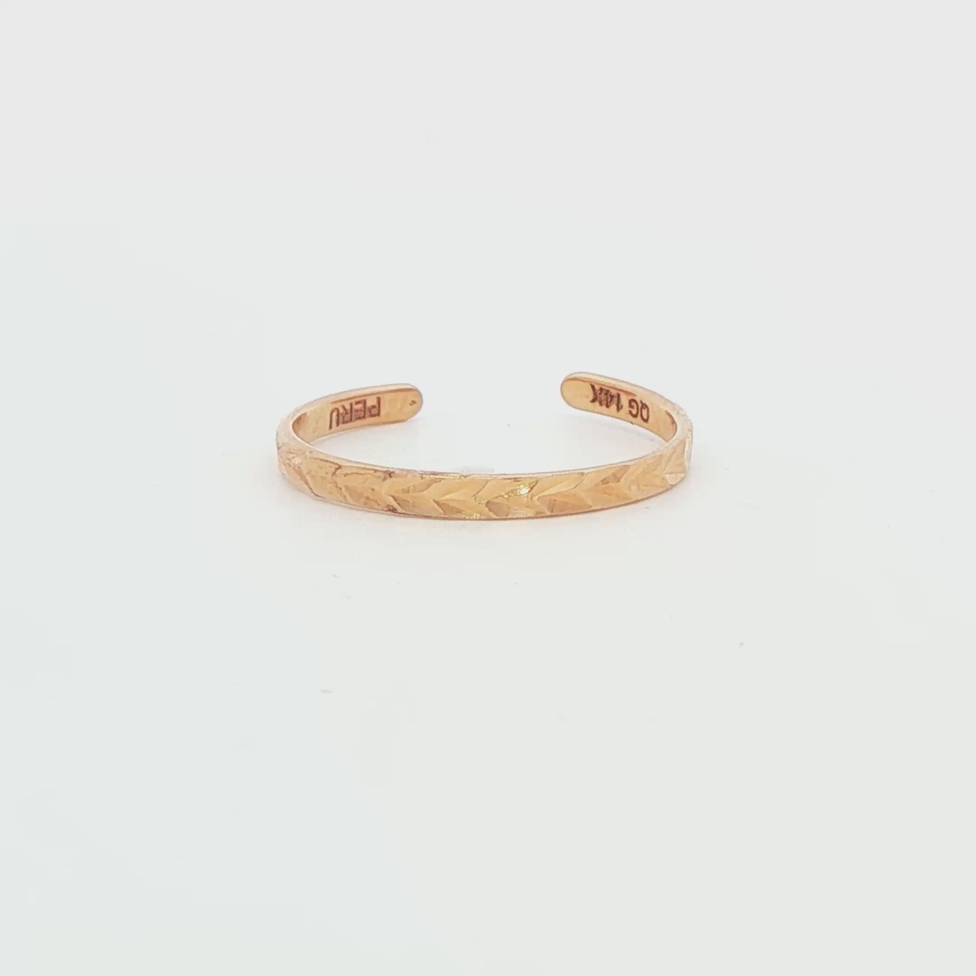 Diamond-Cut Open Midi Ring