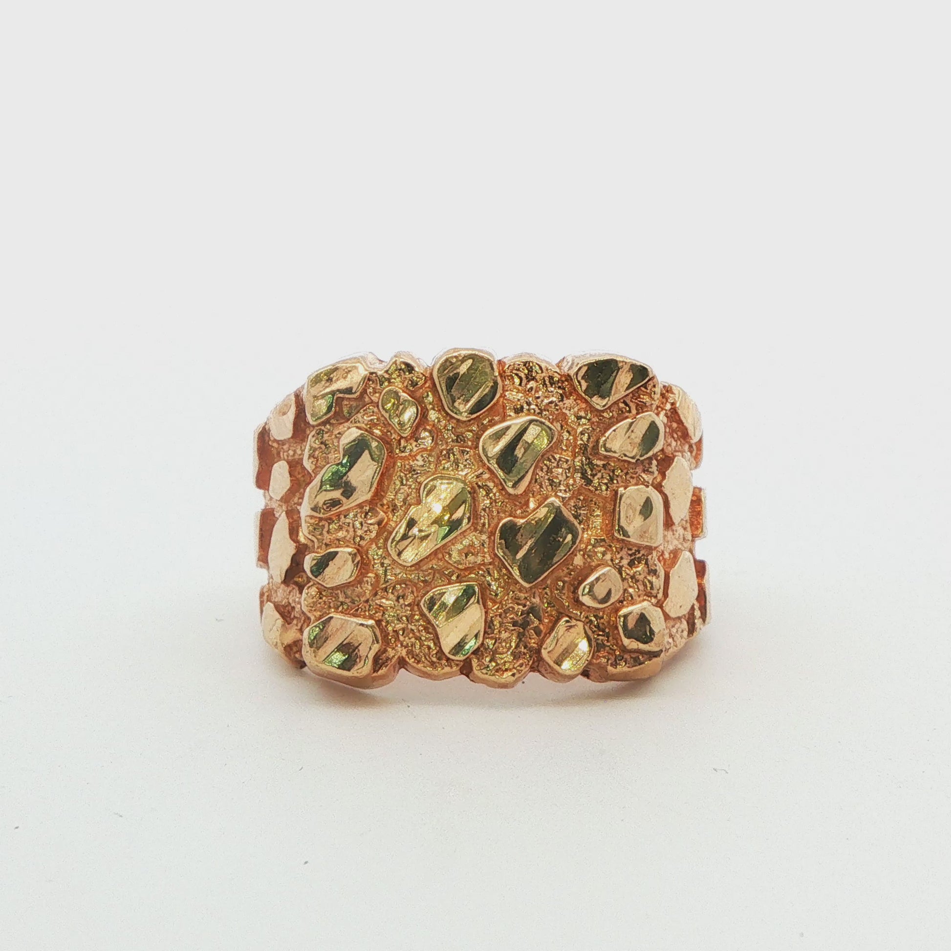 14K YG NUGGET STYLE RING 11.1 GRAMS