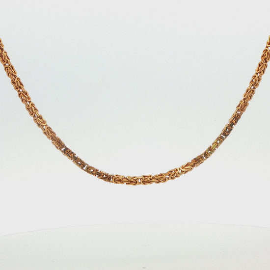 14K Yellow Gold Byzantine Chain