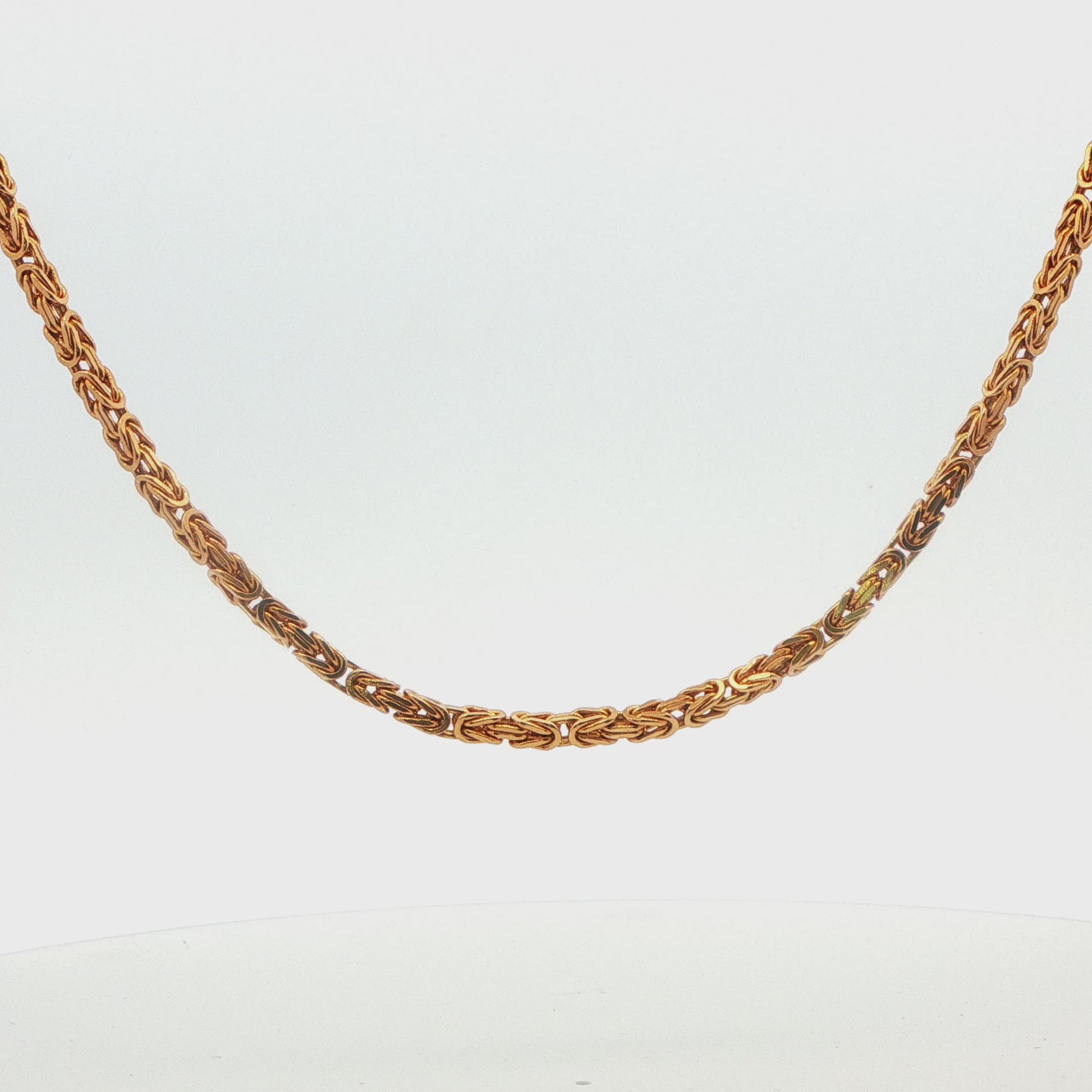 14K Yellow Gold Byzantine Chain
