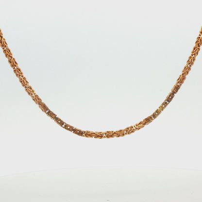 14K Yellow Gold Byzantine Chain