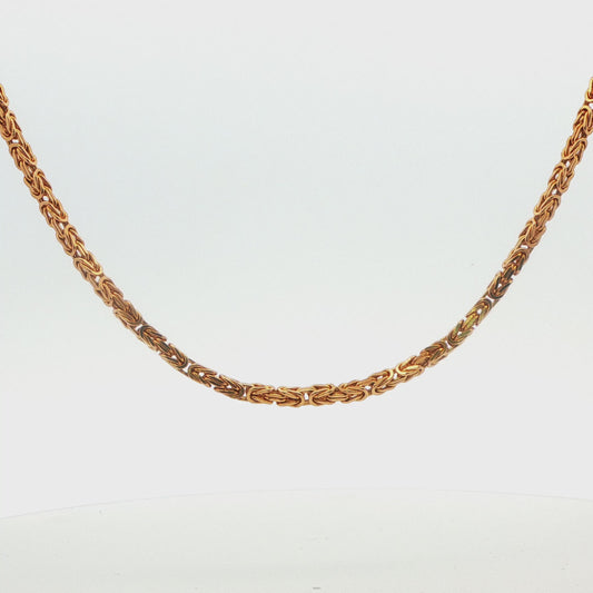 14K Yellow Gold Byzantine Chain