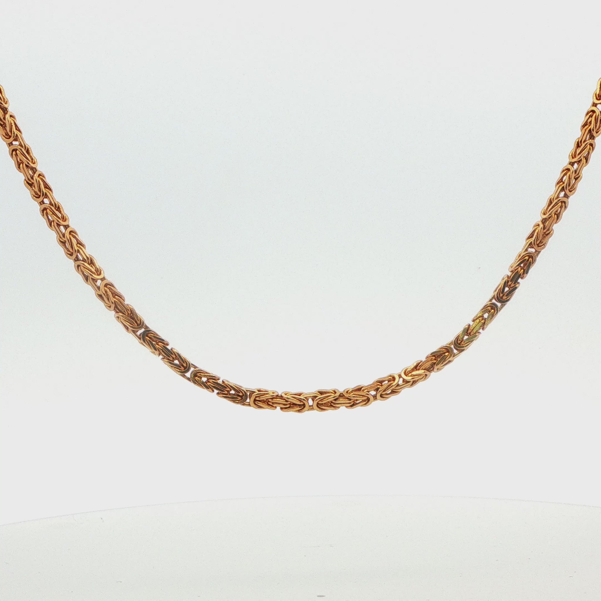 14K Yellow Gold Byzantine Chain