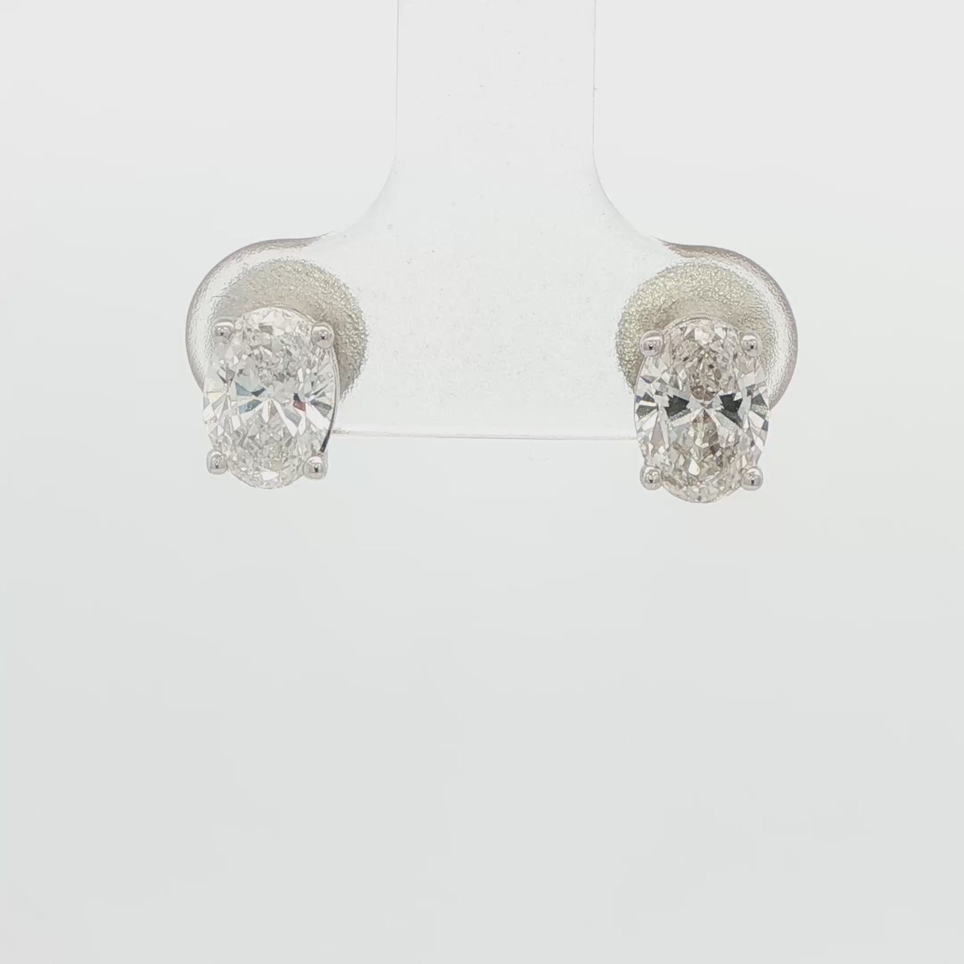 Oval Lab-Grown Diamond Stud Earrings