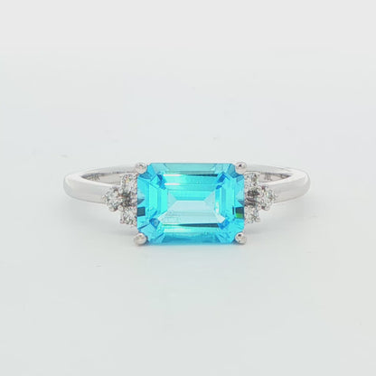 14WG EAST TO WEST BT RING APPX 1.50 GTW, .08CTTW 2