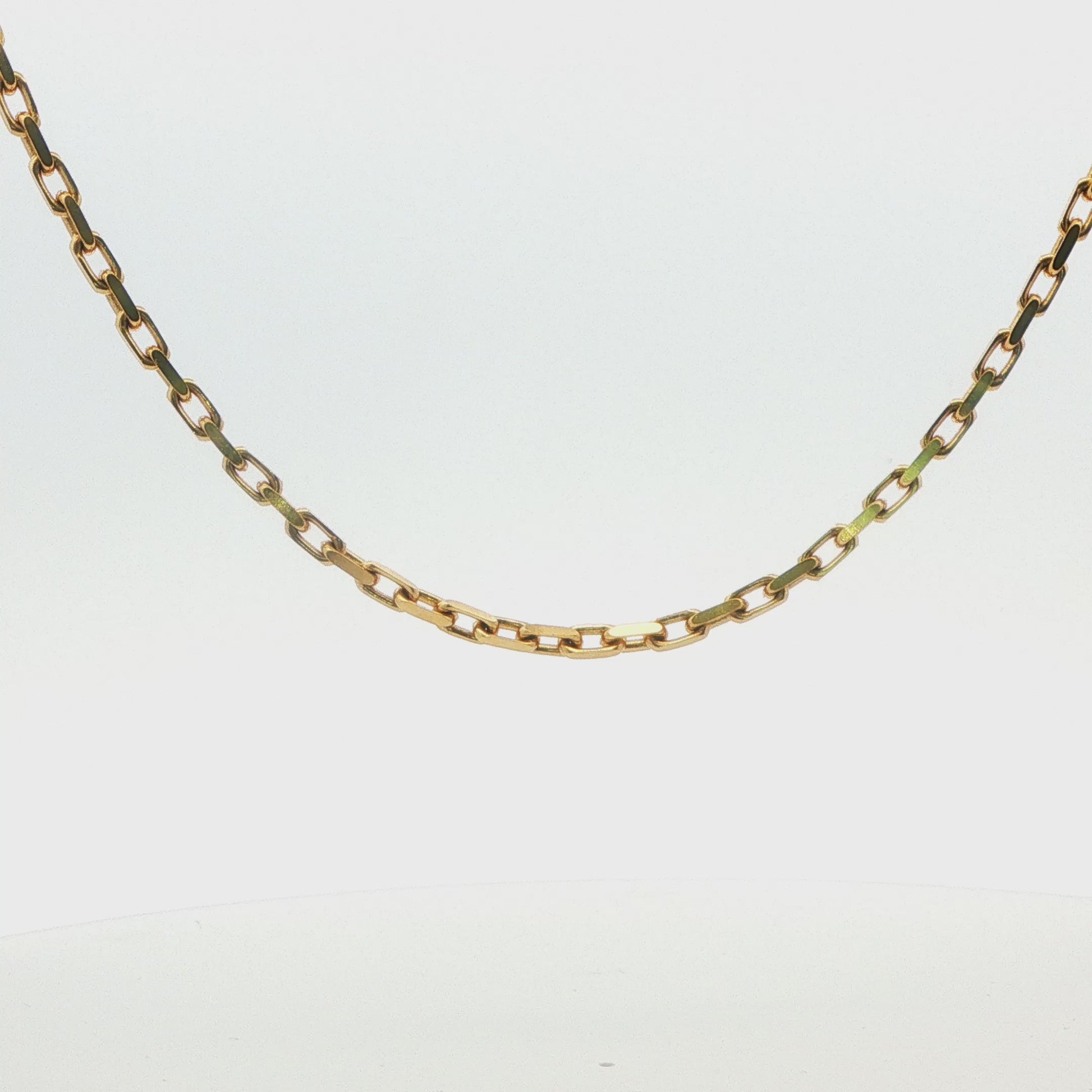 14K YG HERMES LINK CHAIN, 24.2 GRAMS 24\"
