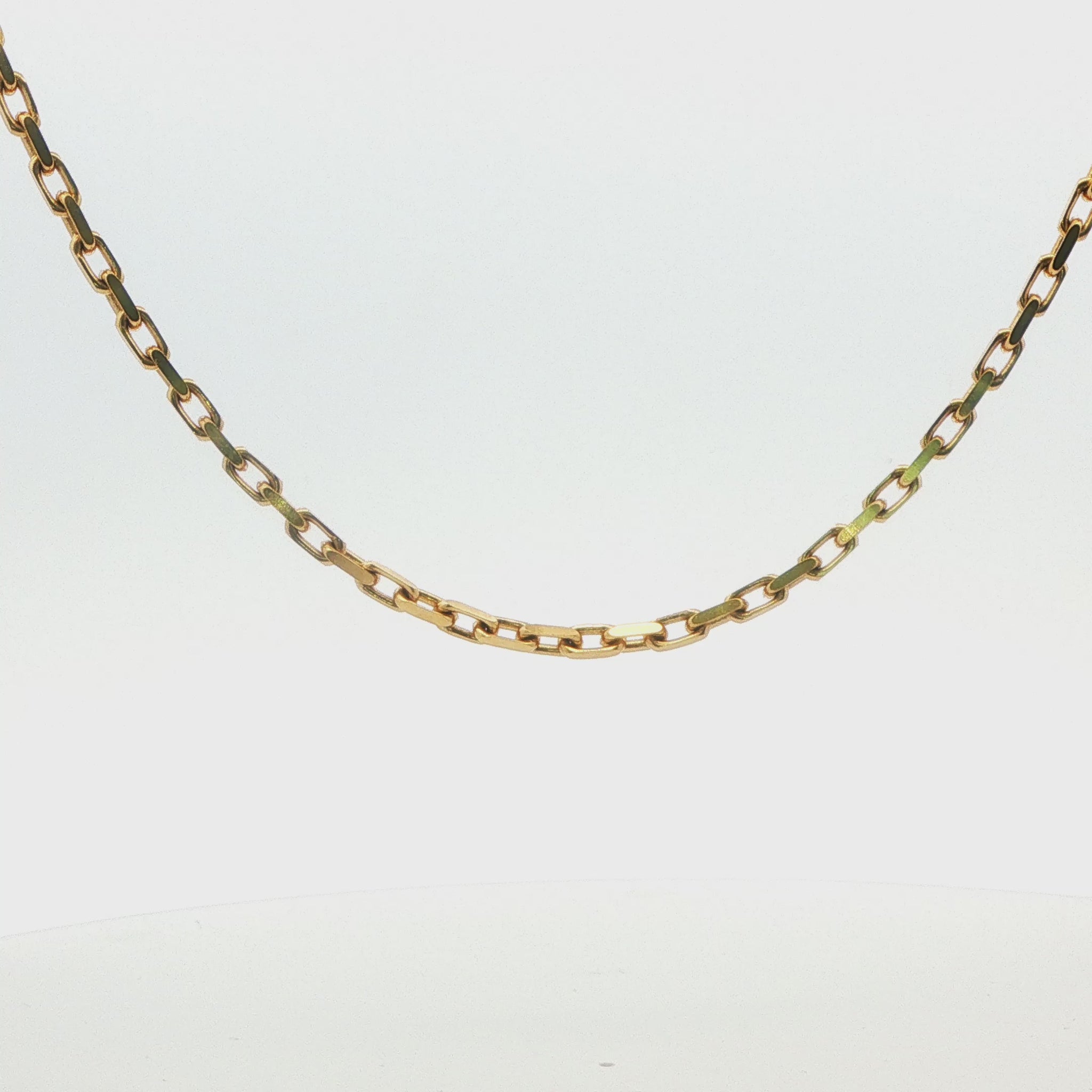 14K YG HERMES LINK CHAIN, 24.2 GRAMS 24\"
