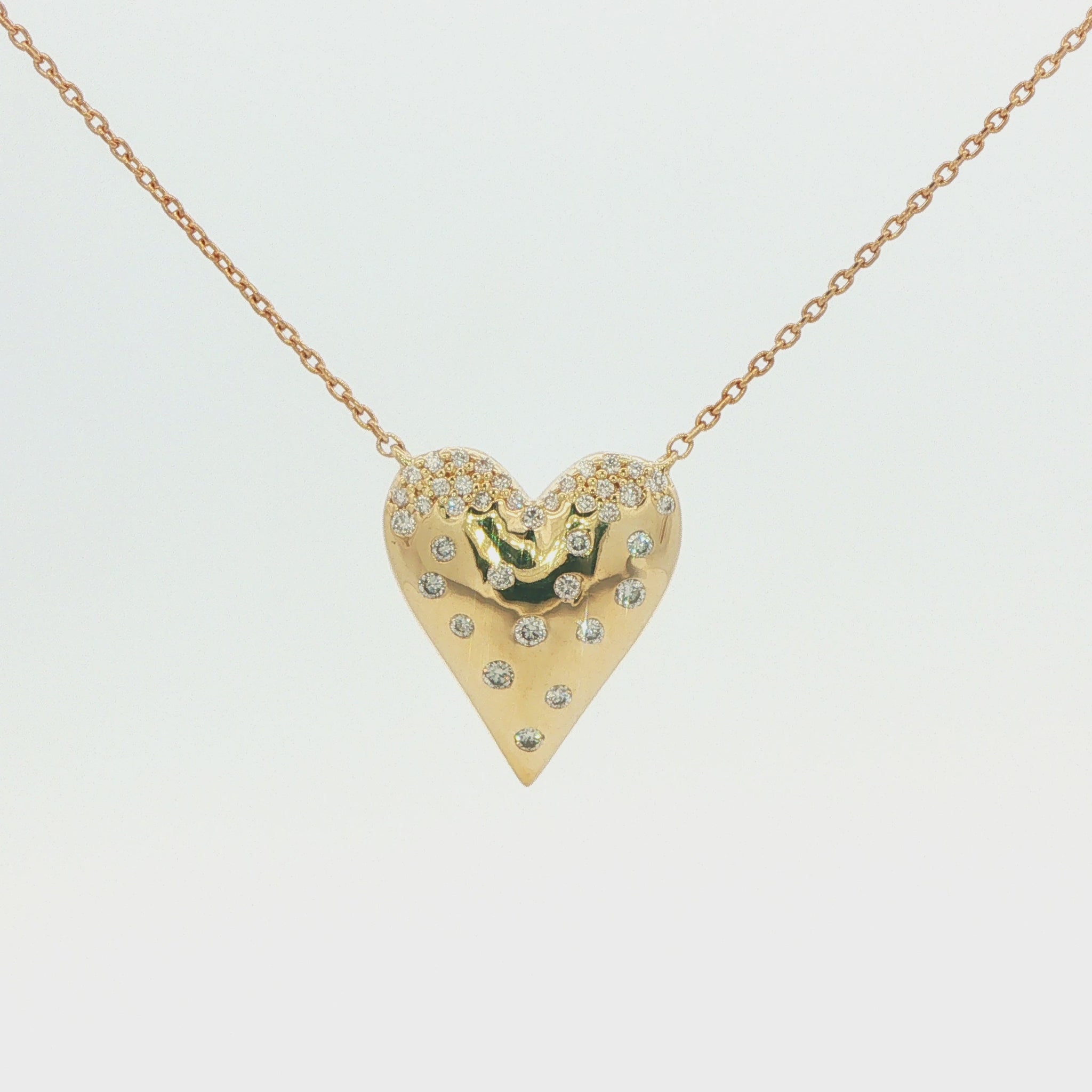 10K Yellow Gold Diamond Accent Heart Necklace