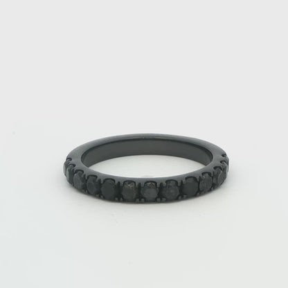Lab-Grown Black Diamond Band
