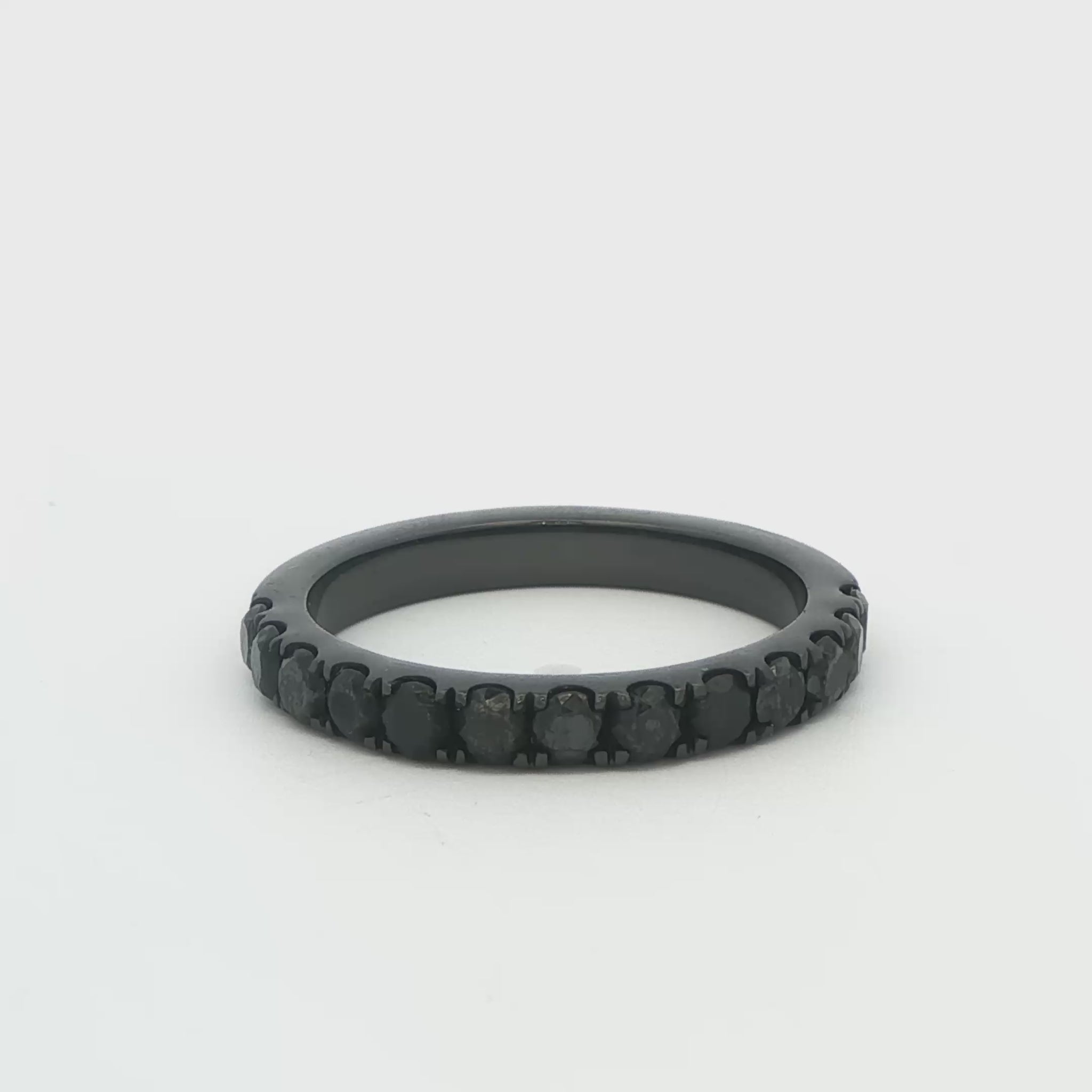 Lab-Grown Black Diamond Band