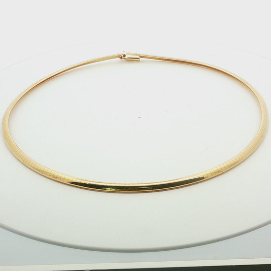 14K Yellow Gold Omega Necklace