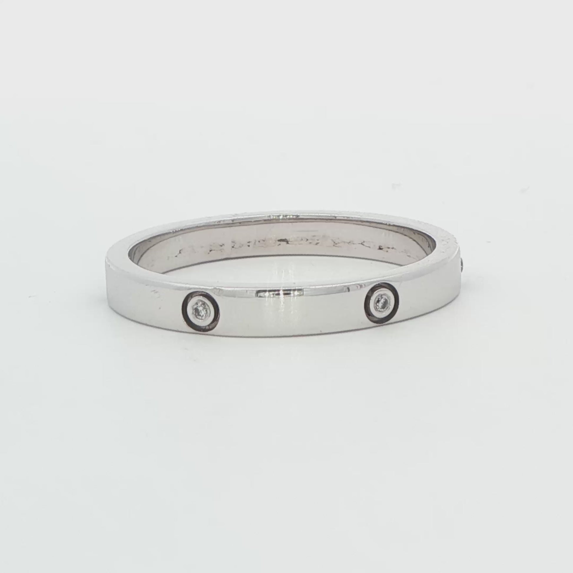 Alternating Diamond Wedding Band