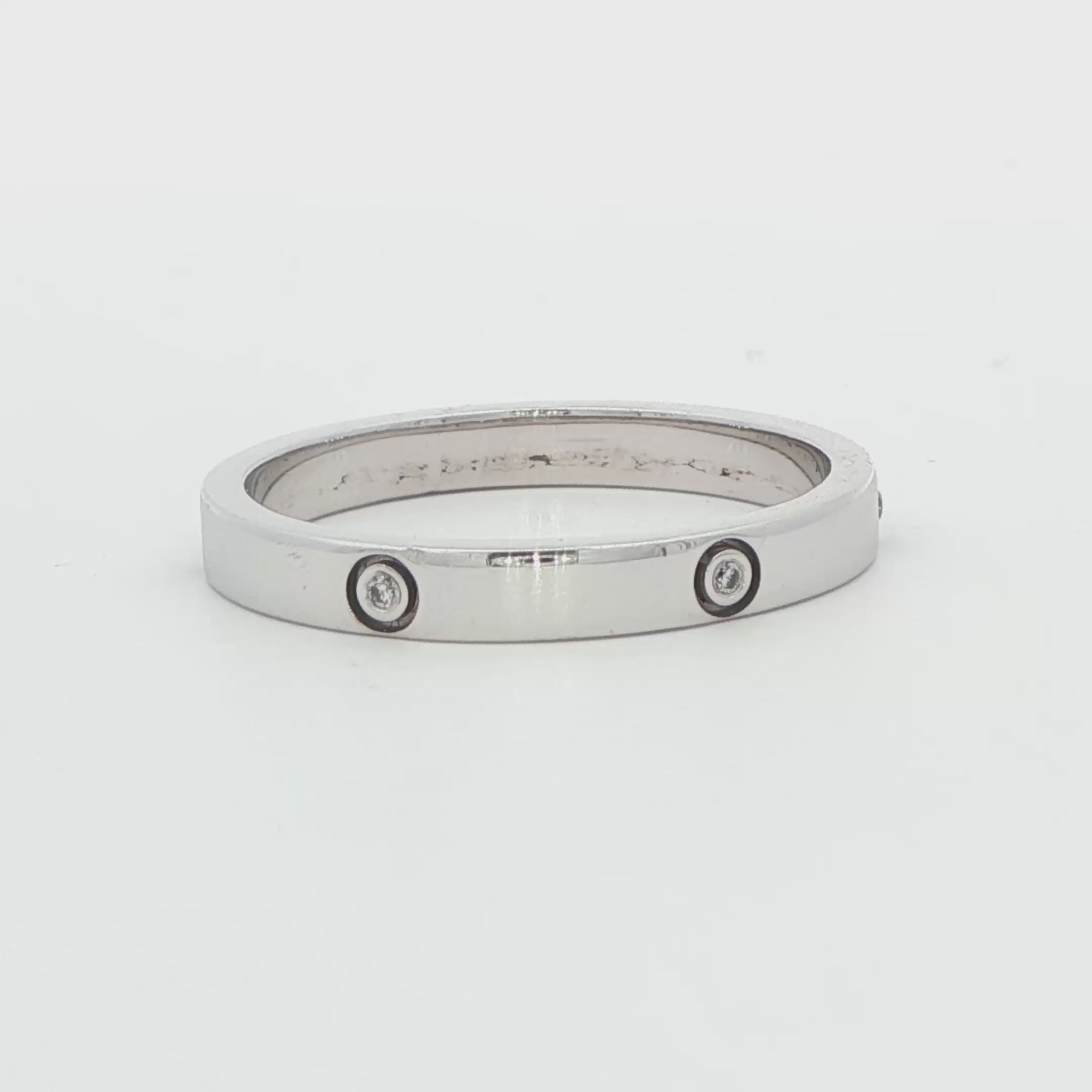 Alternating Diamond Wedding Band