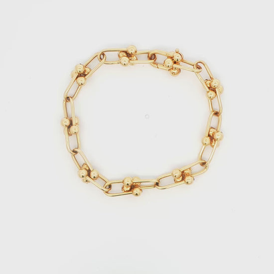 14K Yellow Gold Hardware Bracelet