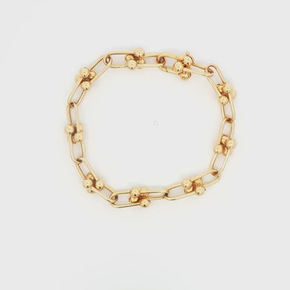 14K Yellow Gold Hardware Bracelet