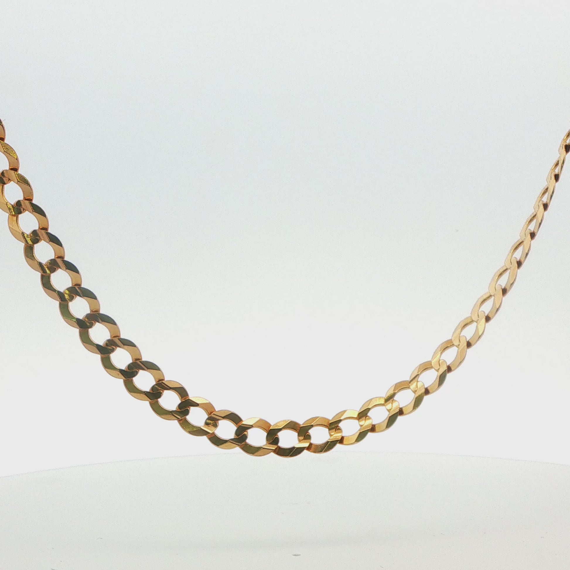10K Yellow Gold Diamond-Cut Curb Chain
