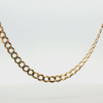 10K Yellow Gold Diamond-Cut Curb Chain