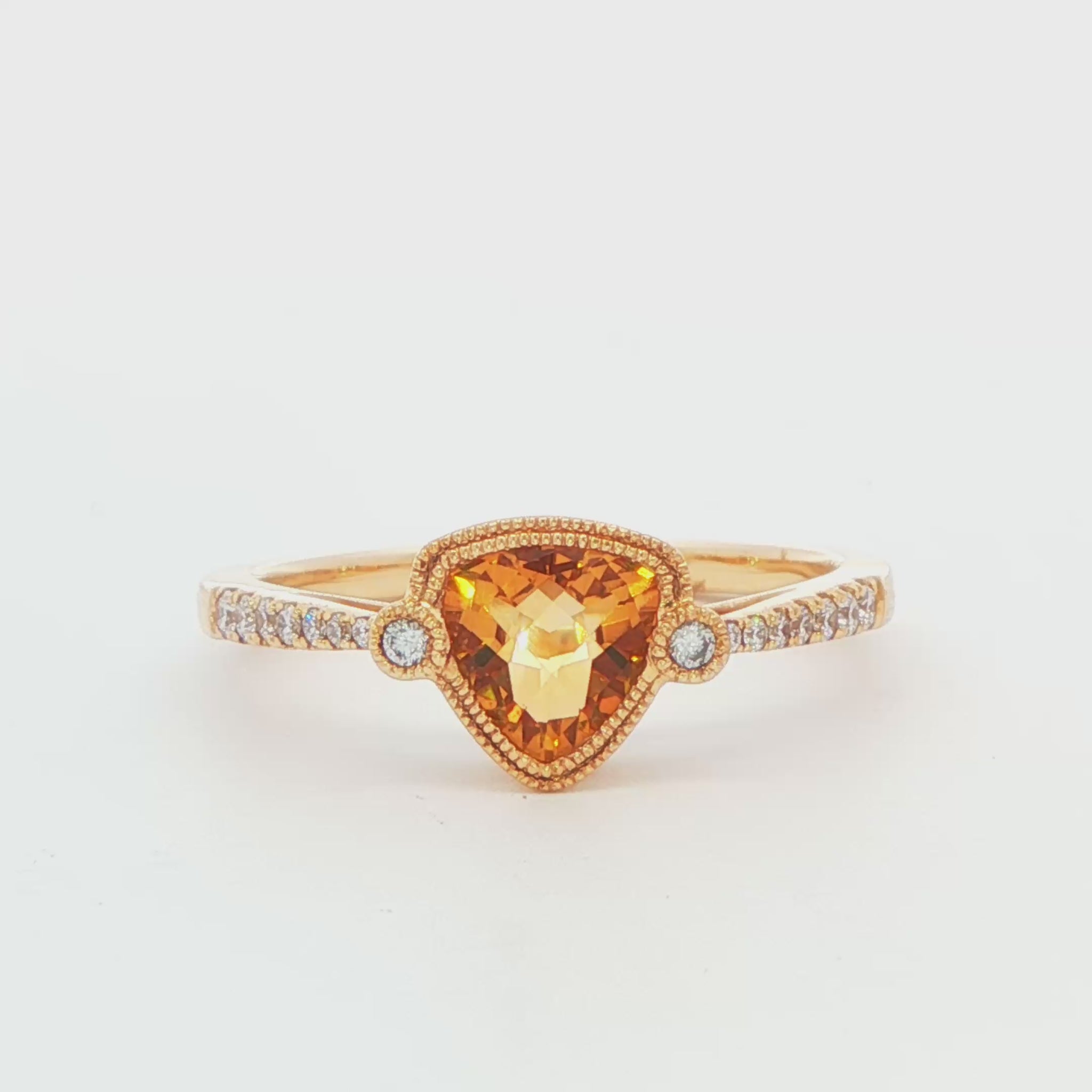 Citrine Milgrain Ring