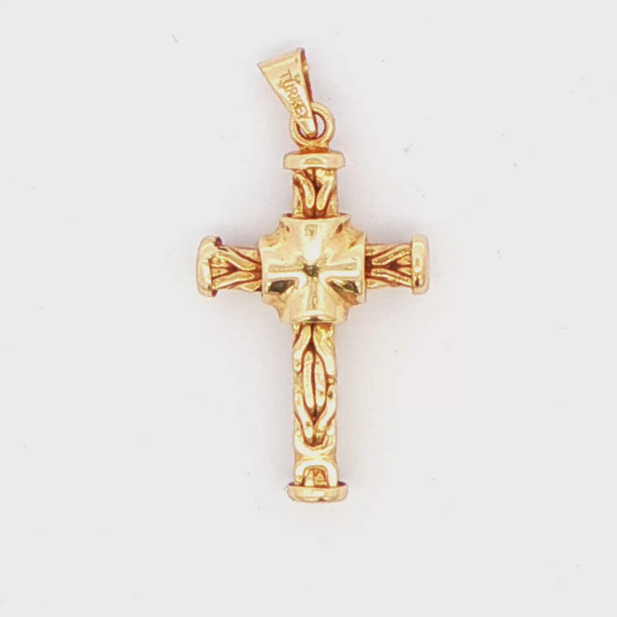 18K Yellow Gold Cross Pendant