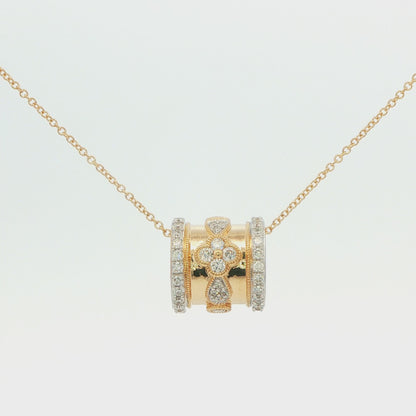 Diamond Clover Rolling Pendant