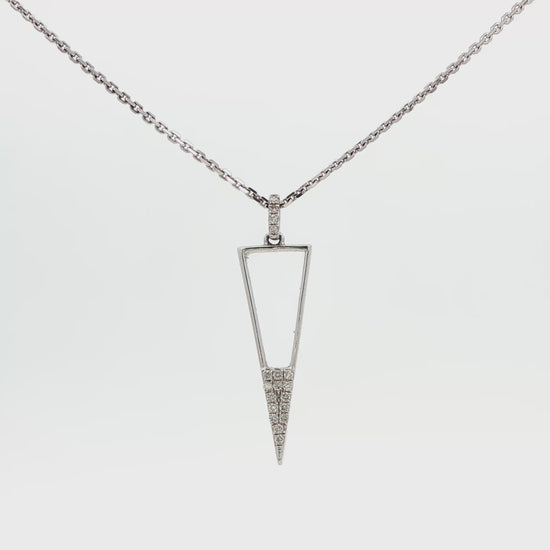 Diamond Triangle Pendant Necklace