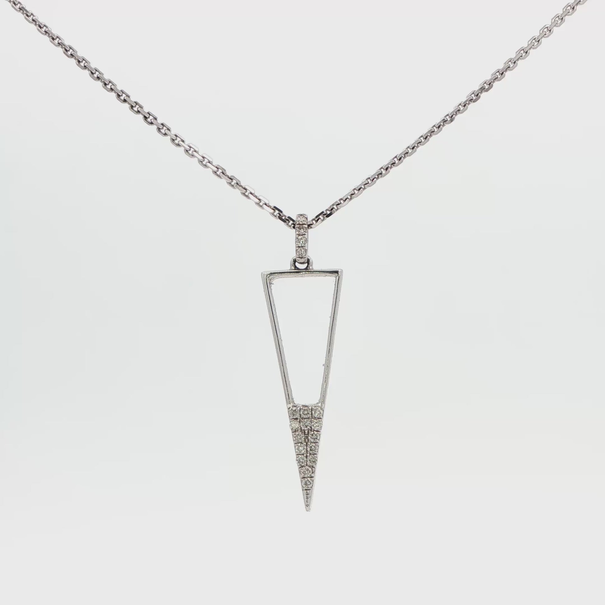 Diamond Triangle Pendant Necklace