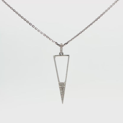 Diamond Triangle Pendant Necklace