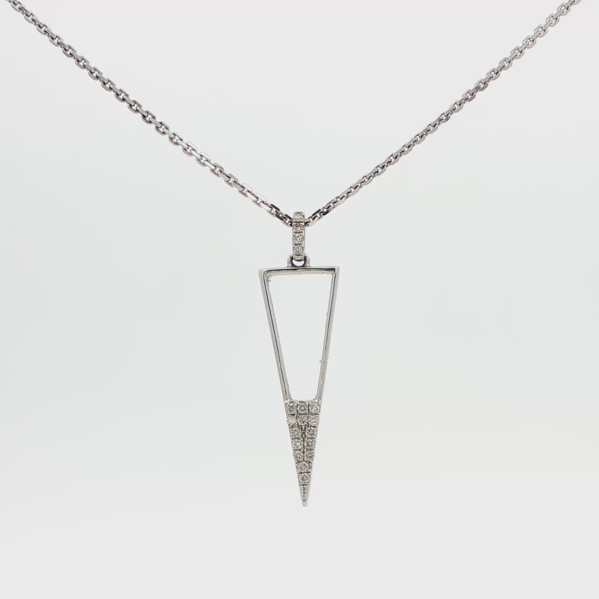 Diamond Triangle Pendant Necklace