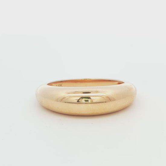 14K YG FASHION DOME RING, HIGH POLISHED
