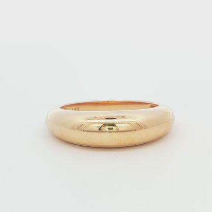 14K YG FASHION DOME RING, HIGH POLISHED
