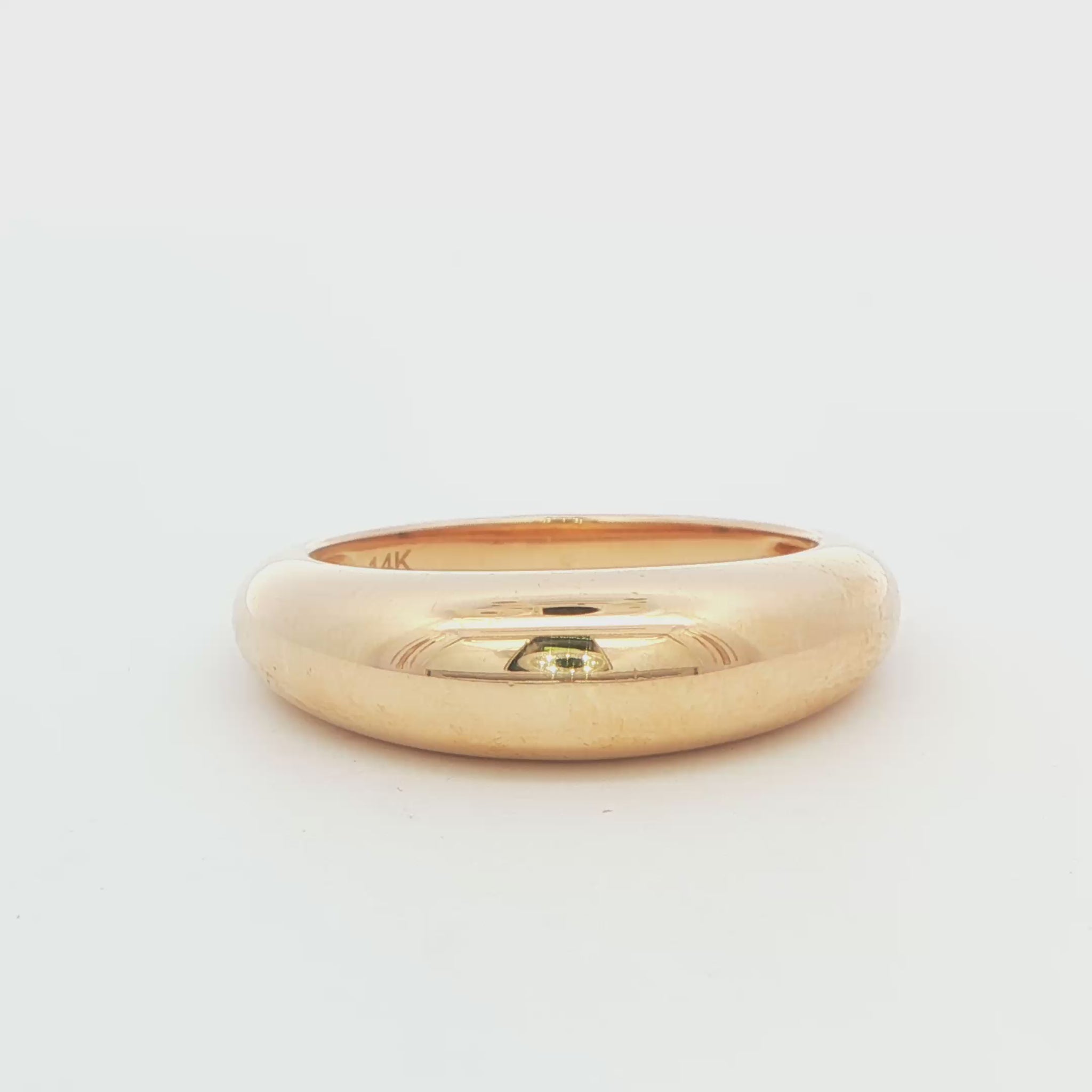 14K YG FASHION DOME RING, HIGH POLISHED